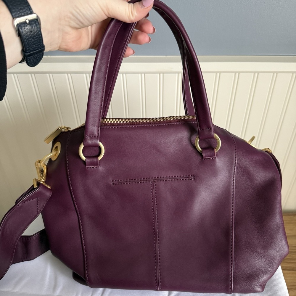 Hammitt Los Angeles Daniel Medium Purple Gold Leather Crossbody Bag Purse EUC - Picture 2 of 16